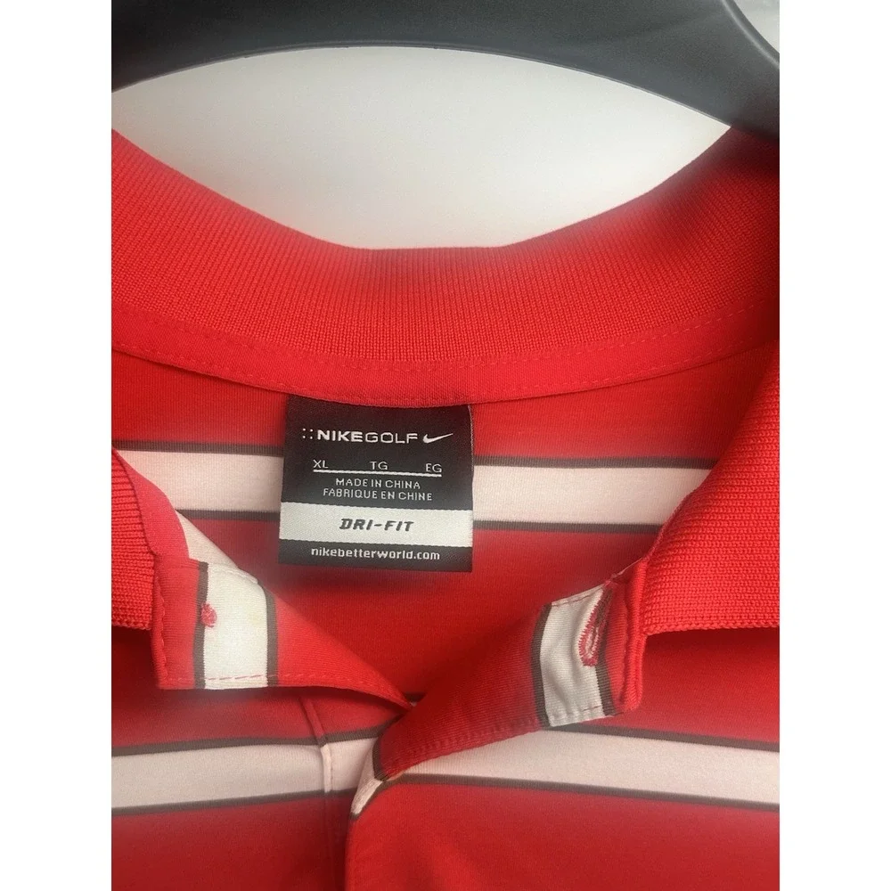 Nike Golf Dri-Fit Tour Performance‎ Striped Polo Shirt Size XL